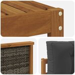 vidaXL Ensemble de canapés d'extérieur 8 Pièces Naturel et Anthracite