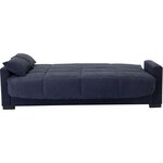 Canapé clic clac 3 places - Bleu - Matelas 14 cm - 223 x 96 x 103 cm - MEGAN
