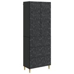 vidaXL Ensemble de Meubles 2 Pièces Noir 66 x 34 5 x 90 cm