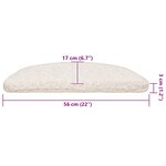 vidaXL Tapis d'escalier 20 pièces 56 x 17 x 3 cm Blanc Demi-rond