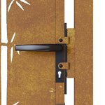 vidaXL Portail de jardin 105x130 cm acier corten design de bambou