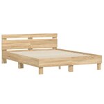 vidaXL Cadre de lit sans matelas chêne sonoma 150x200 cm
