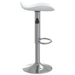vidaXL Tabourets de bar lot de 2 blanc acier chromé et cuir artificiel