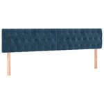 vidaXL Tête de lit à LED Bleu foncé 180x7x78/88 cm Velours