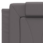 vidaXL Cadre de lit Viana sans matelas gris 140x190 cm similicuir