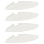 vidaXL Étagère Flottante d'Angle 4 pc Blanc 24 x 24 x 2 cm