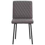 vidaXL Chaises à manger lot de 4 gris similicuir