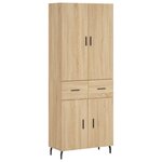 vidaXL Buffet haut Chêne sonoma 69 5x34x180 cm Bois d'ingénierie