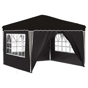 vidaXL Tente de fête pop-up 288 x 288 x 245 cm Noir Tissu Oxford