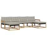 vidaXL Ensemble de canapés d'extérieur 6 pc Blanc et gris clair