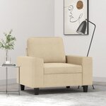 vidaXL Fauteuil Crème 60 cm Tissu