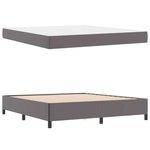 vidaXL Cadre de lit avec matelas Gris 180 x 200 cm Faux cuir