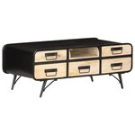 vidaXL Table basse 100x50x40 cm Bois de manguier massif