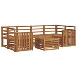vidaXL Ensemble de canapés d'extérieur 7 pc Naturel