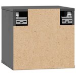 vidaXL Armoire murale Gris 31 5x30x30 cm Bois de pin massif