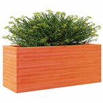 vidaXL Jardinière cire marron 110x40x46 cm bois de pin massif