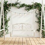vidaXL Banc Balançoire Acier 71 5 x 59 x 55 cm Blanc antique