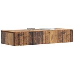 vidaXL Table d'appoint murale Bois ancien 87 5 x 34 5 x 17 cm