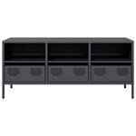 vidaXL Meuble TV anthracite 101 5x39x43 5 cm acier laminé à froid
