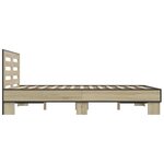 vidaXL Cadre de lit sans matelas chêne sonoma 135x190 cm
