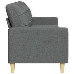 vidaXL Canapé à 3 places Gris foncé 210 cm Tissu