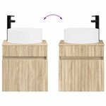 vidaXL Meuble de lavabo mural Chêne Sonoma 49 x 44 5 x 65 5 cm