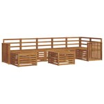vidaXL Ensemble de canapés d'extérieur 8 pc Naturel
