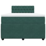 vidaXL Sommier à lattes de lit et matelas Vert foncé 120x200cm Velours