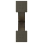vidaXL Pieds de table basse en forme de X  2 pièces  acier naturel  60 x (30-31) cm