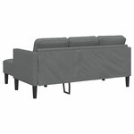 vidaXL Ensemble de Canapés Gris foncé 173 x 131 x 67 cm tissu