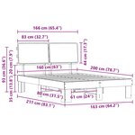 vidaXL Cadre de lit avec tête de lit rembourrée Taupe 160 x 200 cm