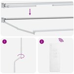 vidaXL Auvent rétractable électrique Beige et blanc 3 5 x 2 m