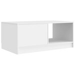 vidaXL Table basse Blanc 90 x 50 x 37 cm Bois d'ingénierie