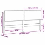 vidaXL Tête de lit capitonnée Gris Naturel et Clair 200 cm Pin massif
