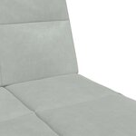 vidaXL Canapé-lit à 2 places avec repose-pied gris clair velours