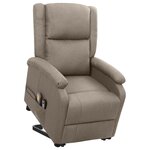 vidaXL Fauteuil de massage Taupe Tissu
