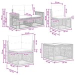 vidaXL Ensemble de canapé de jardin 10 Pièces Beige et blanc crème