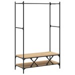 vidaXL Porte-vêtements avec étagères chêne sonoma bois d'ingénierie