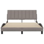 vidaXL Cadre de lit sans matelas taupe 140x190 cm tissu