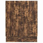 vidaXL Cadre de lit avec rangement Chêne fumé 236.5 x 200 x 31.5 cm
