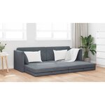 vidaXL Canapé-lit Gris foncé 213 x 76 x 77 cm Velours