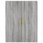 vidaXL Buffet haut Sonoma gris 69 5x34x180 cm Bois d'ingénierie