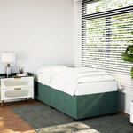 vidaXL Cadre de lit sans matelas vert foncé 90x190 cm velours