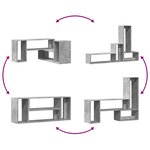 vidaXL Meubles TV 2 Pièces gris béton 100x30x50 cm bois d'ingénierie