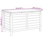 vidaXL Boîte de rangement de jardin 99x49 5x58 5 cm bois massif sapin