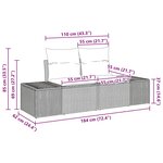 vidaXL Ensemble de canapé de jardin 9 Pièces beige et gris clair
