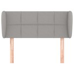 vidaXL Tête de lit avec oreilles Gris clair 93x23x78/88 cm Tissu