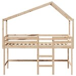 vidaXL Lit superposé avec échelle et toit sans matelas 90x200 cm