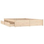 vidaXL Cadre de lit avec tiroirs 135x190 cm Double