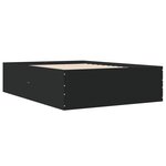 vidaXL Cadre de lit sans matelas noir 140x200 cm